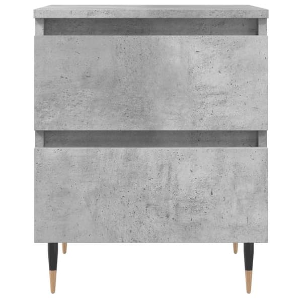 vidaXL Yöpöydät 2 kpl betoninharmaa 40x35x50 cm tekninen puu