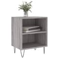 Miniatyrbilde 3 av 11: vidaXL Nattbord 2 stk grå sonoma 40x30x50 cm konstruert tre