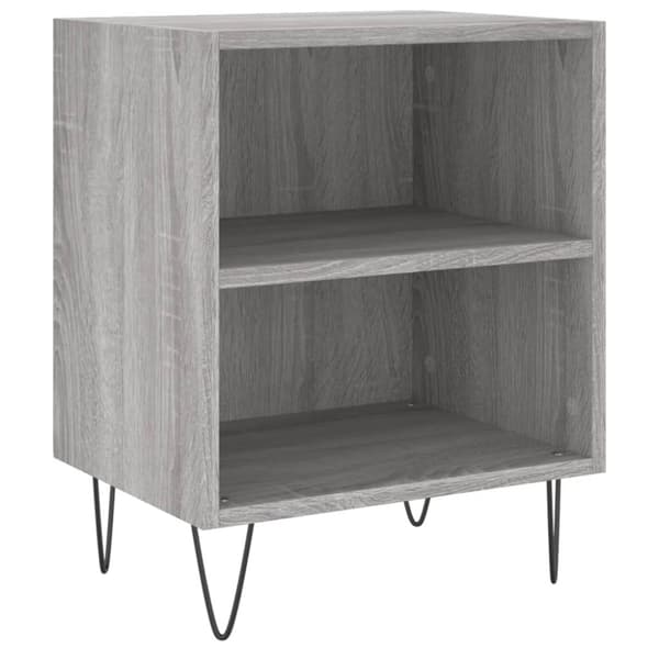 vidaXL Nattbord 2 stk grå sonoma 40x30x50 cm konstruert tre