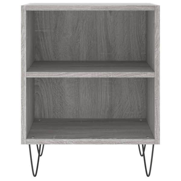 vidaXL Nattbord 2 stk grå sonoma 40x30x50 cm konstruert tre
