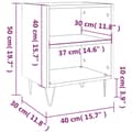 Miniatyrbilde 10 av 11: vidaXL Nattbord 2 stk grå sonoma 40x30x50 cm konstruert tre