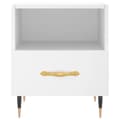 Miniatyrbilde 3 av 11: vidaXL Nattbord hvit 40x35x47,5 cm konstruert tre