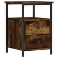 Miniatyrbilde 1 av 11: vidaXL Nattbord røkt eik 34x35,5x50 cm konstruert tre