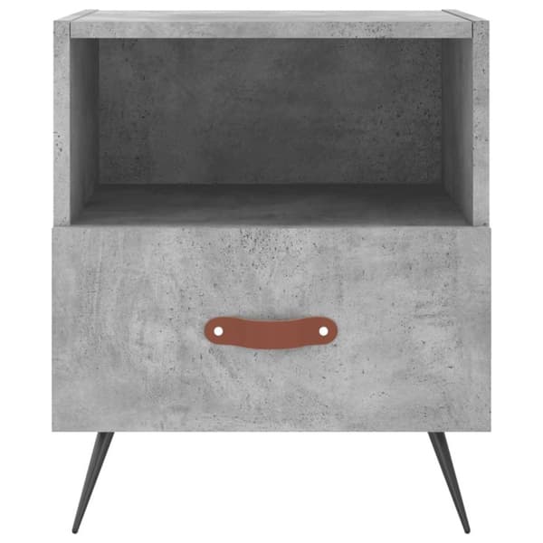 vidaXL Nattbord 2 stk betonggrå 40x35x47,5 cm konstruert tre