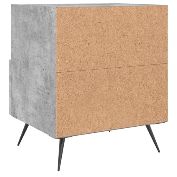 vidaXL Nattbord 2 stk betonggrå 40x35x47,5 cm konstruert tre