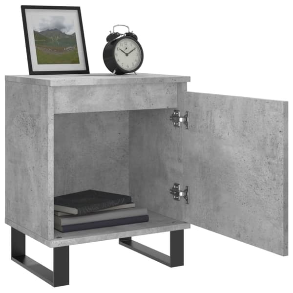 vidaXL Nattbord betonggrå 40x30x50 cm konstruert tre
