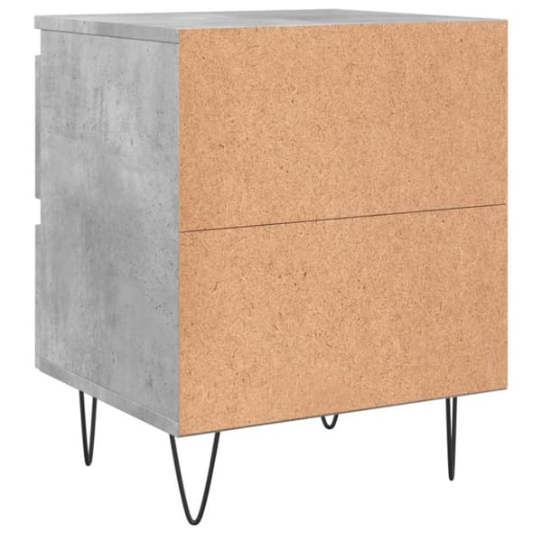 vidaXL Nattbord betonggrå 40x35x50 cm konstruert tre