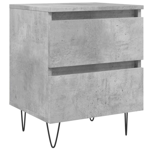 vidaXL Nattbord betonggrå 40x35x50 cm konstruert tre