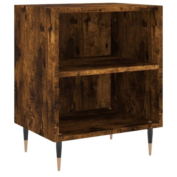 vidaXL sengeborde 2 stk. 40x30x50 cm konstrueret træ røget egetræ