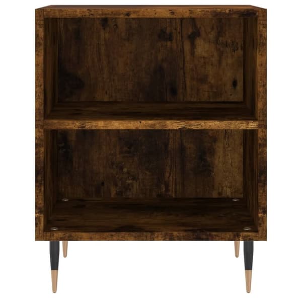 vidaXL sengeborde 2 stk. 40x30x50 cm konstrueret træ røget egetræ