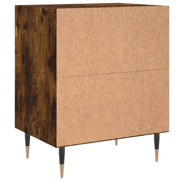 vidaXL sengeborde 2 stk. 40x30x50 cm konstrueret træ røget egetræ
