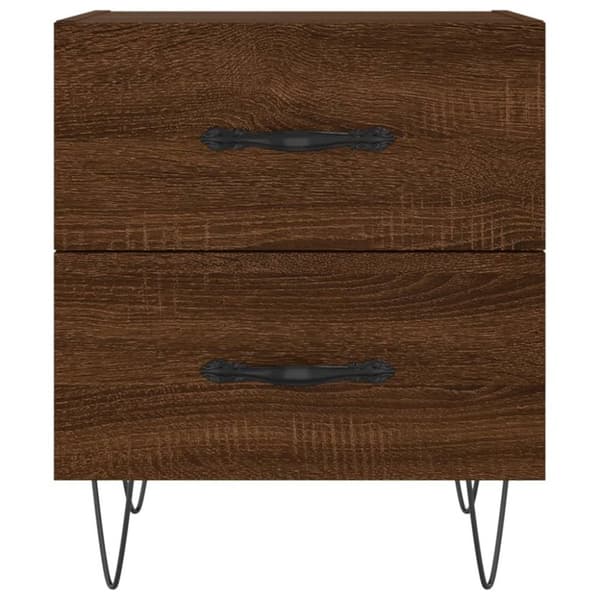 vidaXL Nattbord brun eik 40x35x47,5 cm konstruert tre