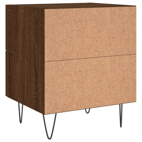 vidaXL Nattbord brun eik 40x35x47,5 cm konstruert tre