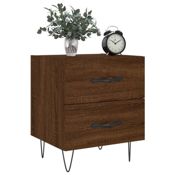 vidaXL Nattbord brun eik 40x35x47,5 cm konstruert tre