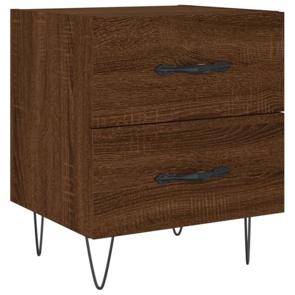 vidaXL Nattbord brun eik 40x35x47,5 cm konstruert tre