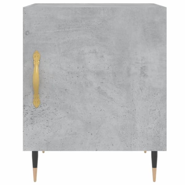 vidaXL Sängbord betonggrå 40x40x50 cm konstruerat trä