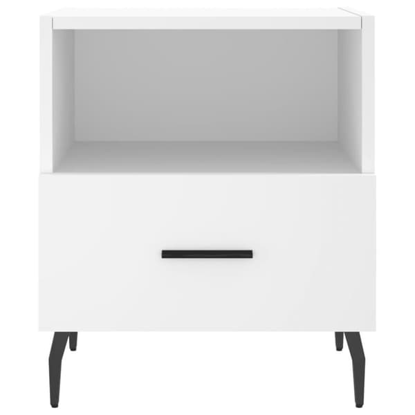 vidaXL sengebord 40x35x47,5 cm konstrueret træ hvid
