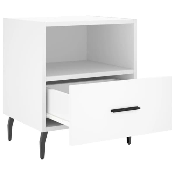 vidaXL sengebord 40x35x47,5 cm konstrueret træ hvid