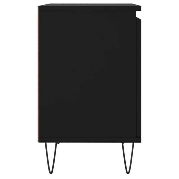 vidaXL sengeborde 2 stk. 40x30x50 cm konstrueret træ sort