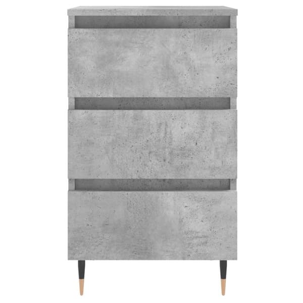 vidaXL Nattbord 2 stk betonggrå 40x35x69 cm konstruert tre