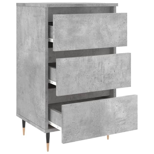 vidaXL Nattbord 2 stk betonggrå 40x35x69 cm konstruert tre