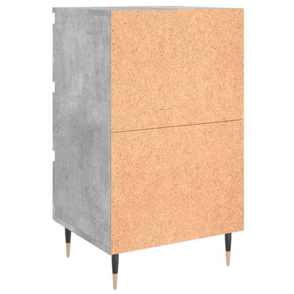 vidaXL Nattbord 2 stk betonggrå 40x35x69 cm konstruert tre