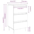 Pikkukuva 10 / 11: vidaXL Yöpöydät 2 kpl betoninharmaa 40x35x69 cm tekninen puu