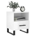 Miniatyrbilde 3 av 11: vidaXL Nattbord 2 stk høyglans hvit 40x35x47,5 cm konstruert tre