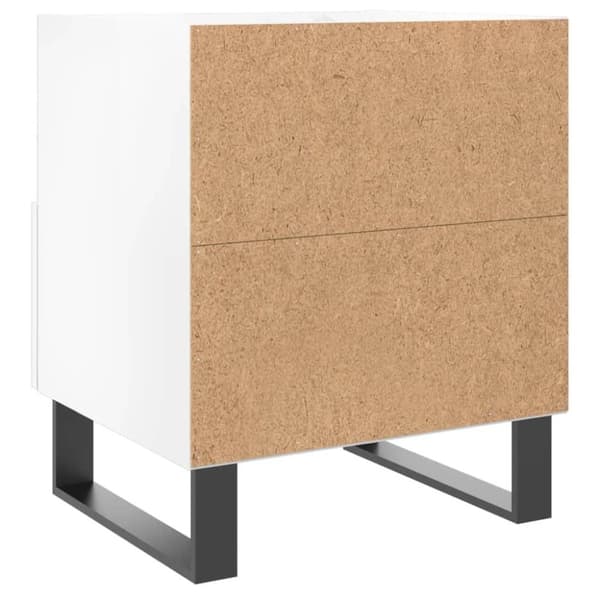 vidaXL sengeborde 2 stk. 40x35x47,5 cm konstrueret træ hvid højglans