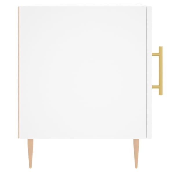 vidaXL Nattbord hvit 40x40x50 cm konstruert tre