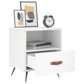 Miniatyrbilde 3 av 11: vidaXL Nattbord 2 stk hvit 40x35x47,5 cm konstruert tre