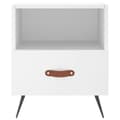 Miniatyrbilde 5 av 11: vidaXL Nattbord 2 stk hvit 40x35x47,5 cm konstruert tre