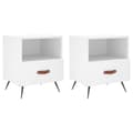 Miniatyrbilde 1 av 11: vidaXL Nattbord 2 stk hvit 40x35x47,5 cm konstruert tre