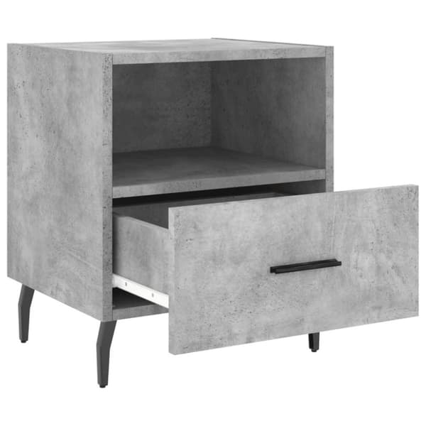 vidaXL sengeborde 2 stk. 40x35x47,5 cm konstrueret træ betongrå