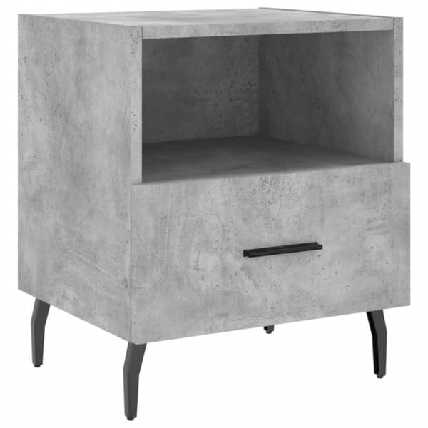 vidaXL sengeborde 2 stk. 40x35x47,5 cm konstrueret træ betongrå