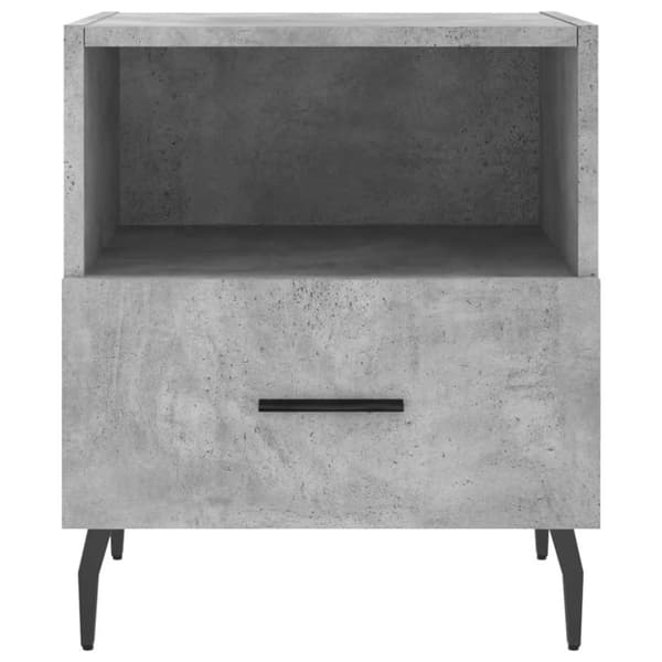 vidaXL sengeborde 2 stk. 40x35x47,5 cm konstrueret træ betongrå