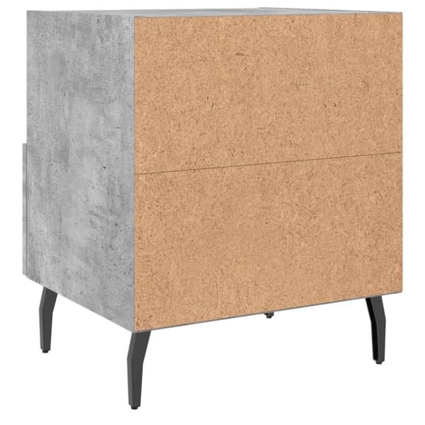 vidaXL sengeborde 2 stk. 40x35x47,5 cm konstrueret træ betongrå