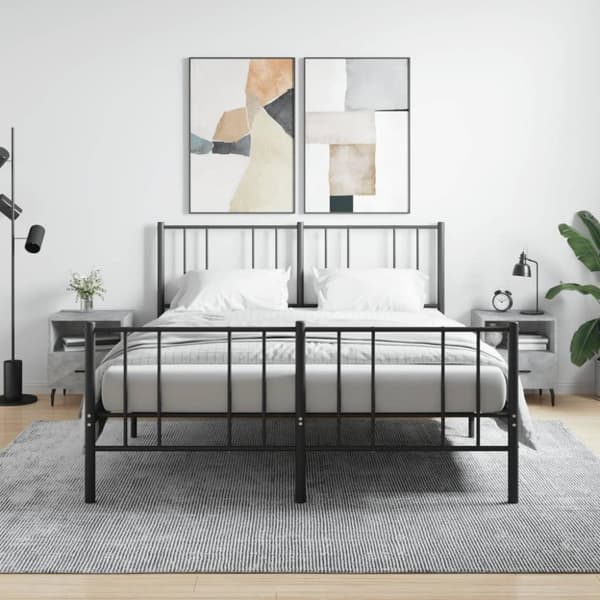 vidaXL sengeborde 2 stk. 40x35x47,5 cm konstrueret træ betongrå