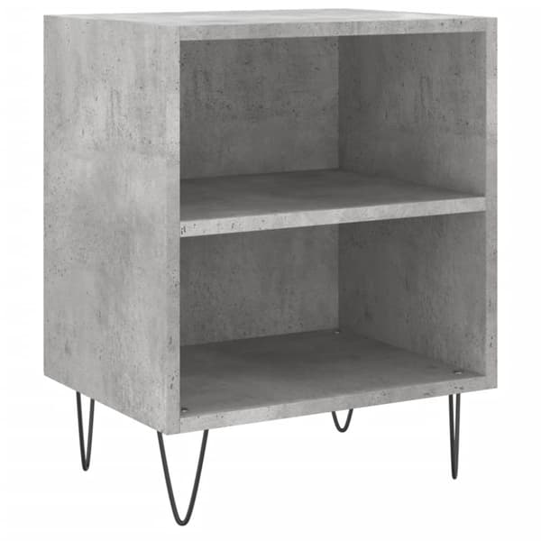 vidaXL sengeborde 2 stk. 40x30x50 cm konstrueret træ betongrå
