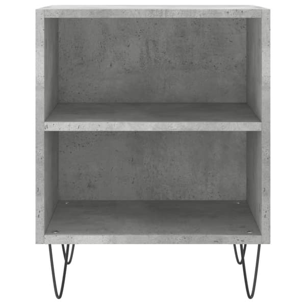 vidaXL sengeborde 2 stk. 40x30x50 cm konstrueret træ betongrå
