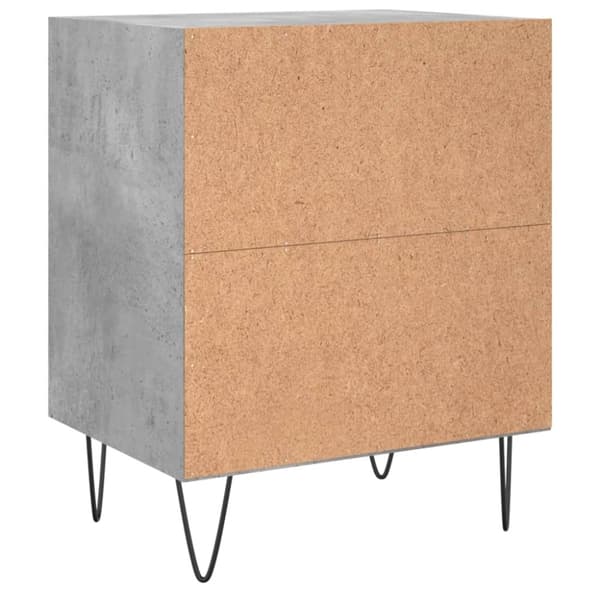vidaXL sengeborde 2 stk. 40x30x50 cm konstrueret træ betongrå