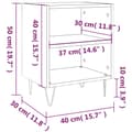 Miniatyrbillede 10 af 11: vidaXL sengeborde 2 stk. 40x30x50 cm konstrueret træ betongrå