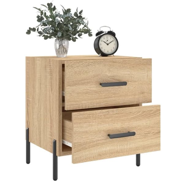 vidaXL Nattbord 2 stk sonoma eik 40x35x47,5 cm konstruert tre