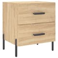Miniatyrbilde 4 av 11: vidaXL Nattbord 2 stk sonoma eik 40x35x47,5 cm konstruert tre