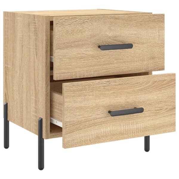 vidaXL Nattbord 2 stk sonoma eik 40x35x47,5 cm konstruert tre