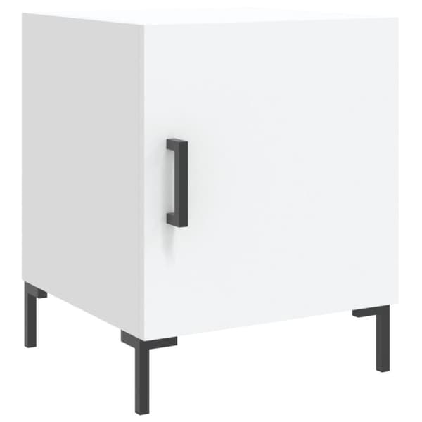 vidaXL Nattbord hvit 40x40x50 cm konstruert tre