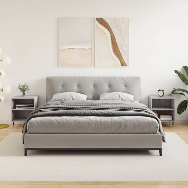 vidaXL Yöpöydät 2 kpl harmaa Sonoma 40x30x50 cm tekninen puu