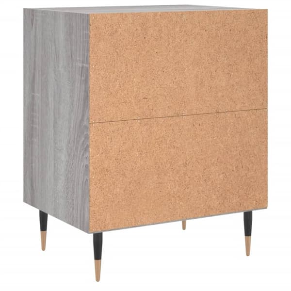 vidaXL Nattbord 2 stk grå sonoma 40x30x50 cm konstruert tre