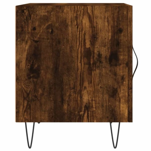 vidaXL Sängbord rökfärgad ek 40x40x50 cm konstruerat trä