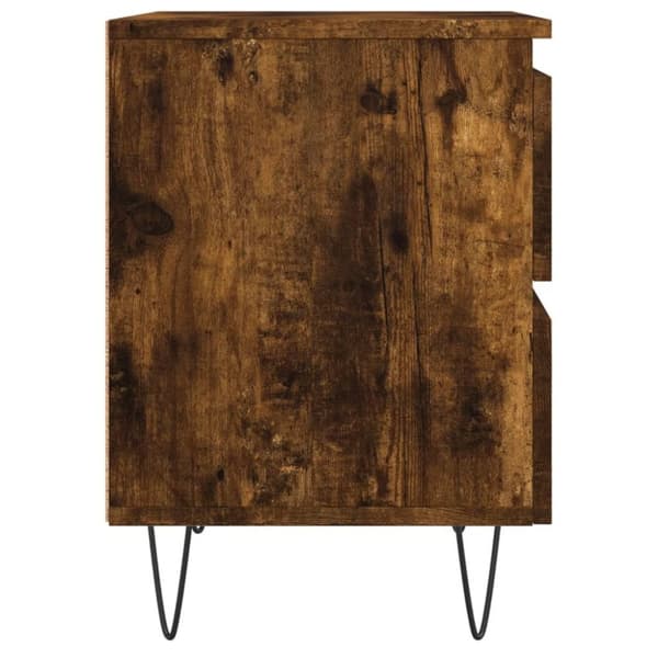 vidaXL Nattbord røkt eik 40x35x50 cm konstruert tre